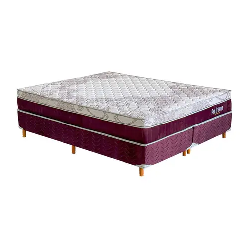 Cama Box Casal Queen Ortofirme Pai Dégua com Molas Ensacadas 158x198x58
