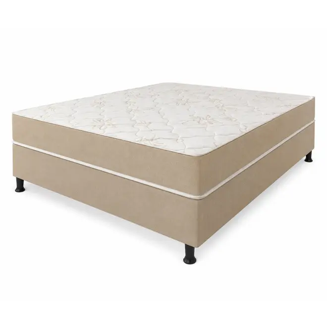 Cama Box Casal Ley Ouro Luxo com Molas Ensacadas 138x188 cm