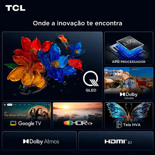 Smart TV TCL 65" Polegadas QLED 4K Google 65T6C