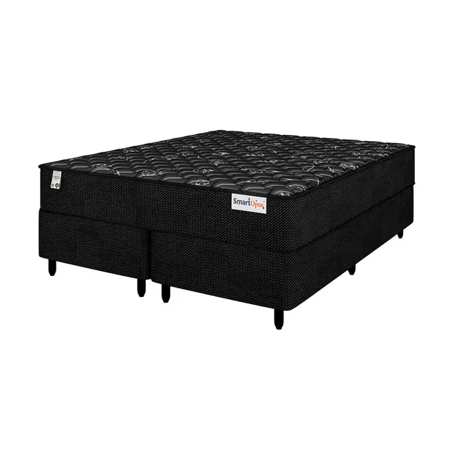 Cama Box Casal Queen Plumatex Smart Opus 158x198x67 Black