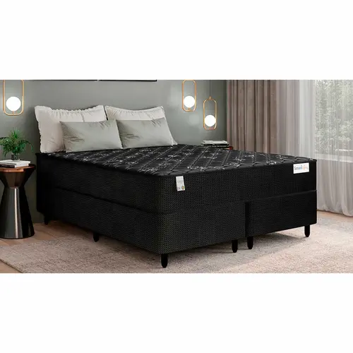 Cama Box Casal Queen Plumatex Smart Opus 158x198x67 Black