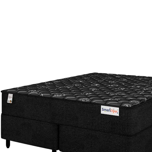 Cama Box Casal Queen Plumatex Smart Opus 158x198x67 Black