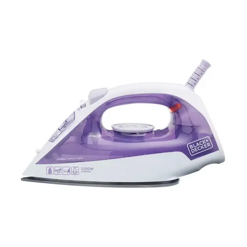 Ferro de Passar a Vapor Black+Decker FX1050 Branco/Roxo