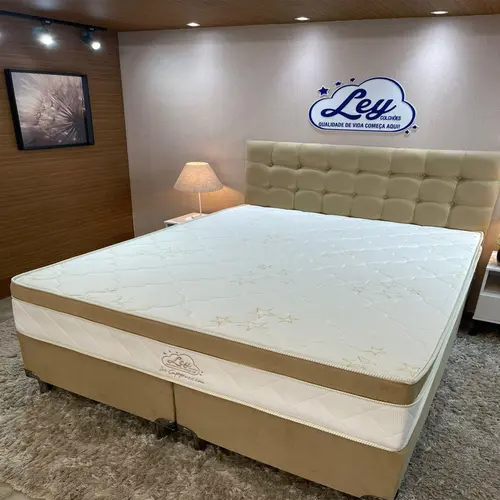 Cama Box Ley Soft Luxo Molas Ensacadas 193x203x70
