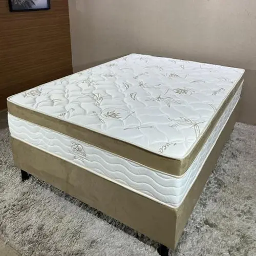 Cama Box Ley Soft Luxo Molas Ensacadas 193x203x70