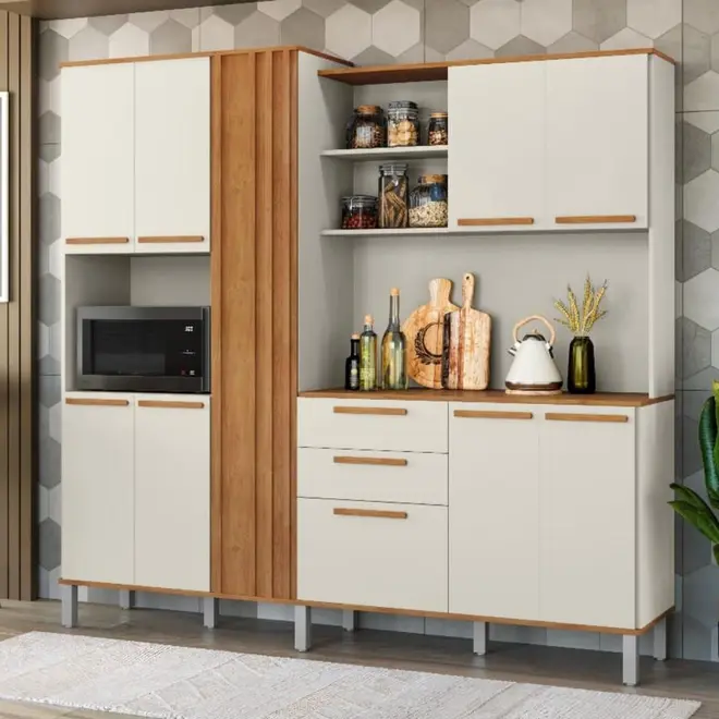 Kit Cozinha Topazio Leticia 10P e 2G 100% MDF