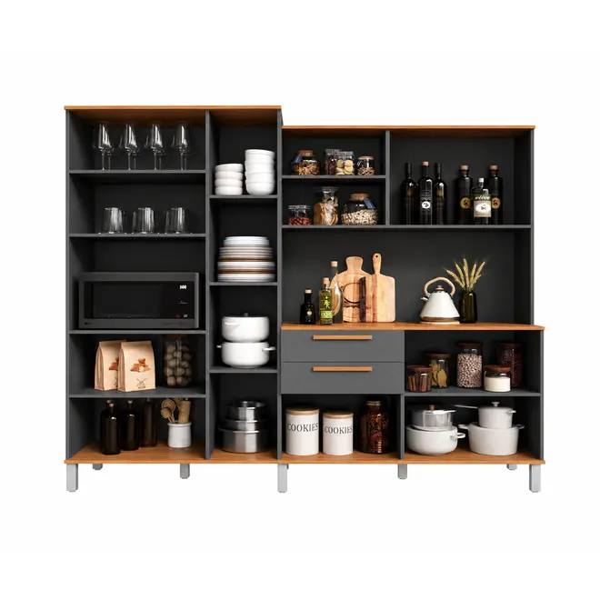 Kit Cozinha Topazio Leticia 10P e 2G 100% MDF