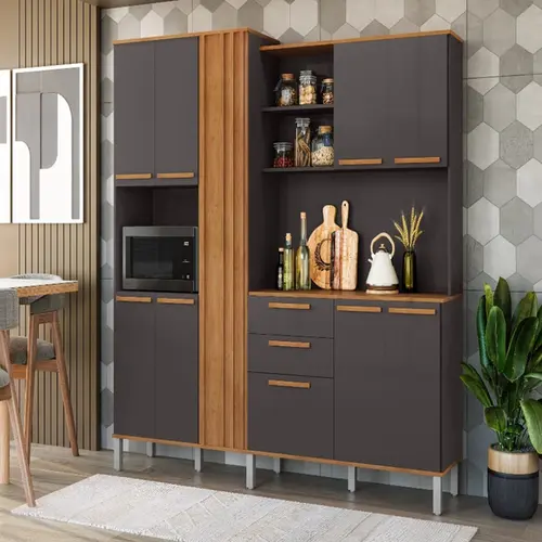 Kit Cozinha Topazio Leticia 10P e 2G 100% MDF