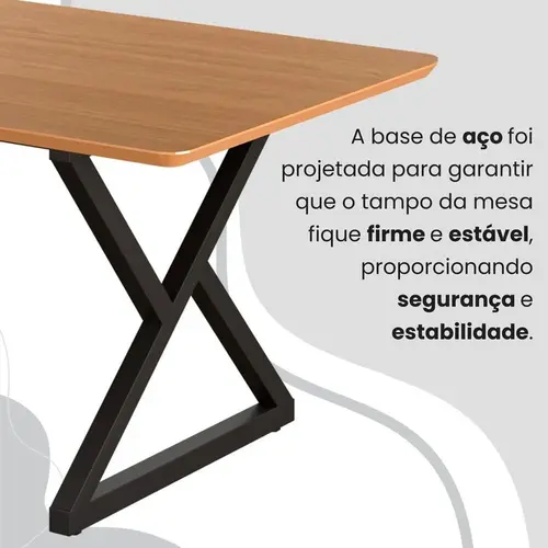Conjunto de Mesa Texeira Malibu 6 Cadeiras 160x90cm