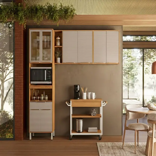 Cozinha Demobile Plena MDF Sem Balcão