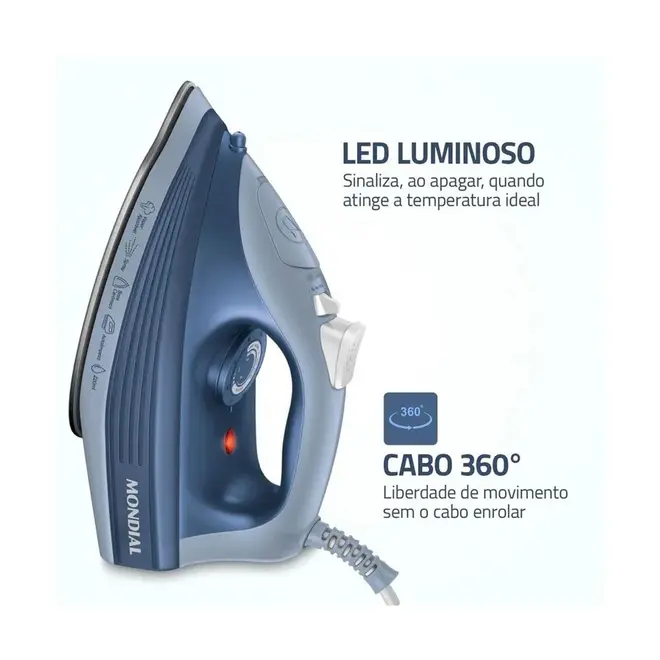 Ferro a Vapor Mondial 1800W FVN-02-BL