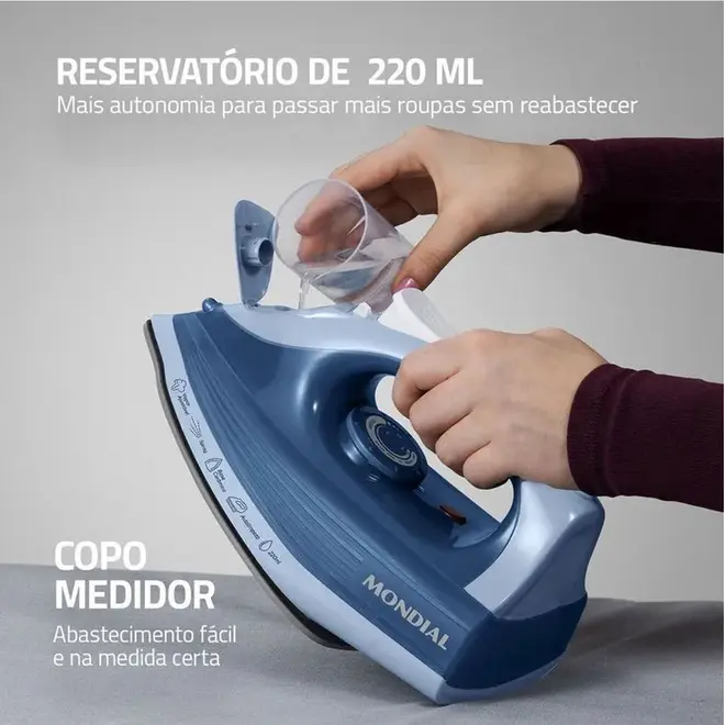 Ferro a Vapor Mondial 1800W FVN-02-BL