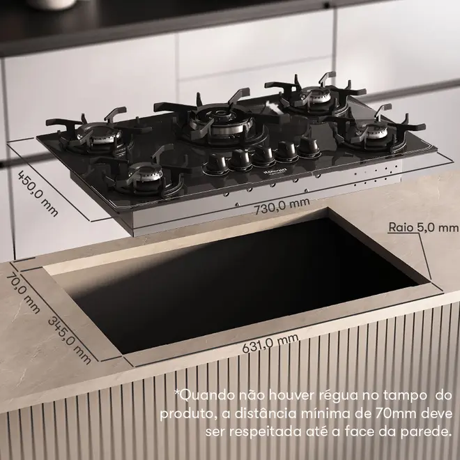 Cooktop Itatiaia Itamaster Preto - 05 Bocas