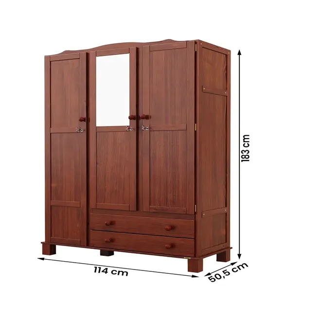 Guarda-Roupa Serpil Clean Cedro