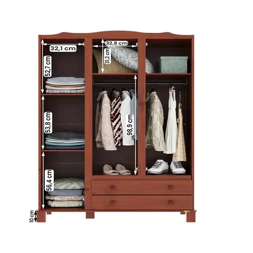 Guarda-Roupa Serpil Clean Cedro