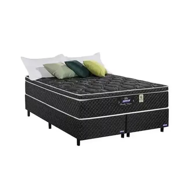 Cama Box Soft Diamante Negro Molas Ensacadas 193x203x76