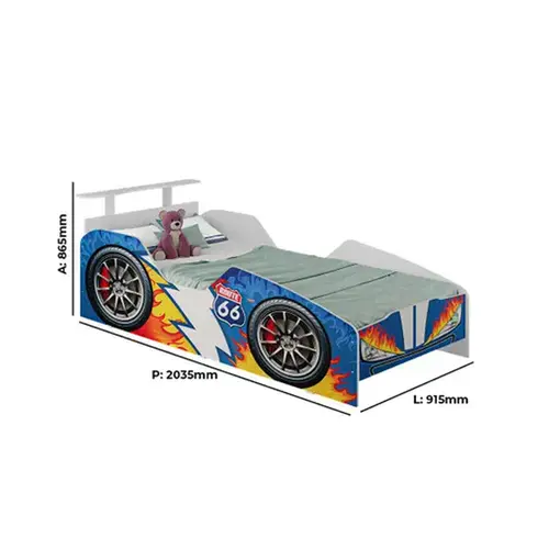 Cama Infantil Tuboarte Carro Veloz