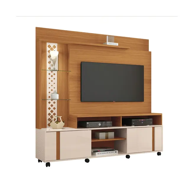 Painel Home HB Moveis Theat Vitron Cinamomo/Off