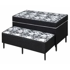 Bibox SoftFlex Double 100x200x60 Cinza/Floral