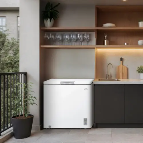 Freezer Horizontal 142L Inverter Bivolt Branco Midea