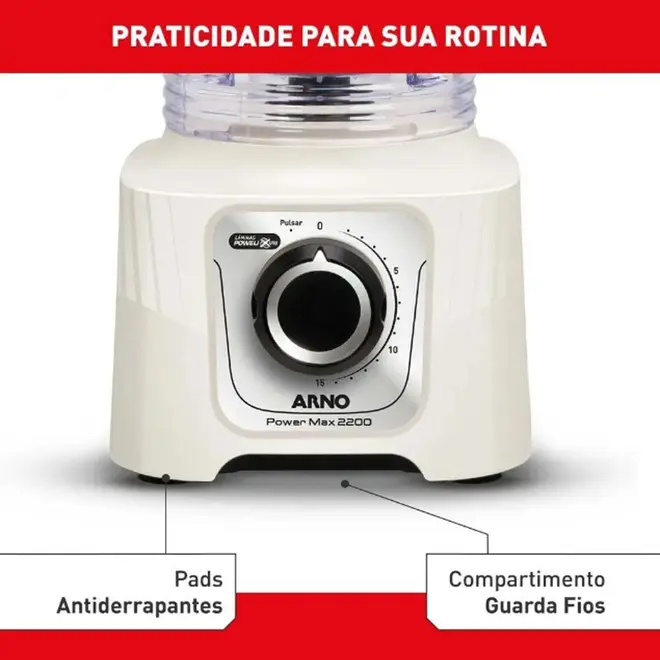 Liquidificador Arno Powe Max 15 Velocidades LN64