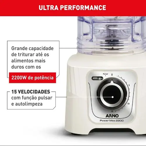 Liquidificador Arno Powe Max 15 Velocidades LN64