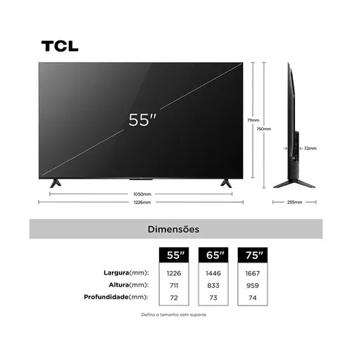 Smart TV Qled Semp TCL 4K 55"