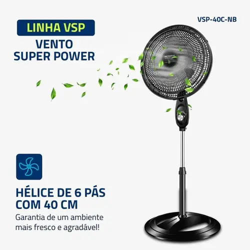 Ventilador Mondial Coluna 40cm VSP-40C-B 6P