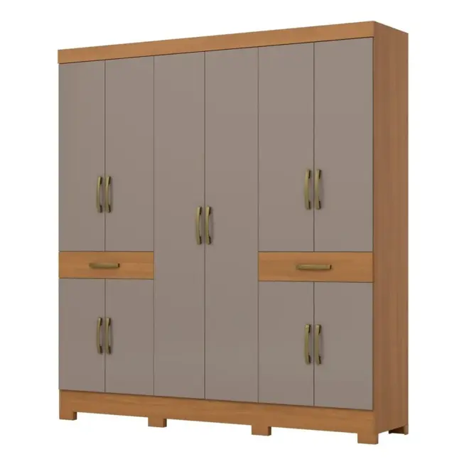 Guarda-Roupa Briz Casal 10 Portas 2 Gavetas com Espelho