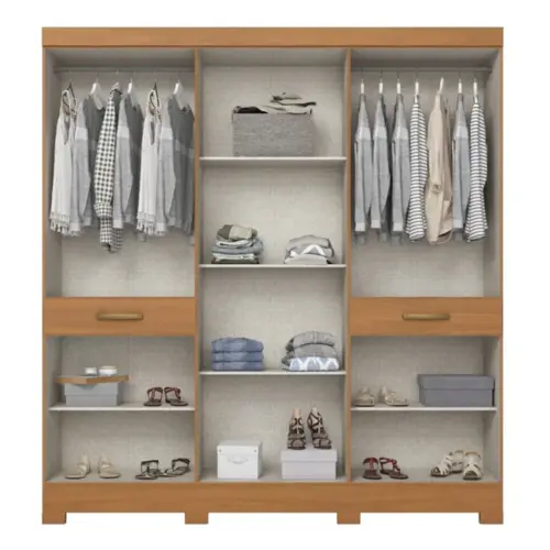 Guarda-Roupa Briz Casal 10 Portas 2 Gavetas com Espelho