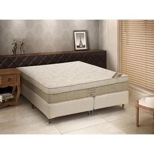 Cama Box Queen Elegant com Molas Nanolastic Ortobom 158x198x69