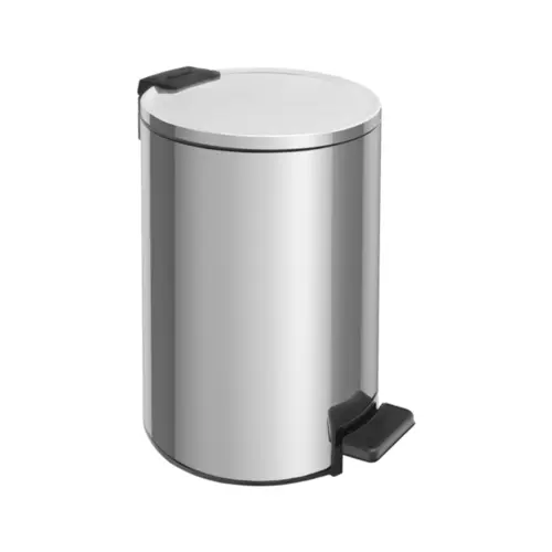 Lixeira com Pedal Tramontina Loop em Aço Inox com Acabamento Polido e Balde Interno 12 L