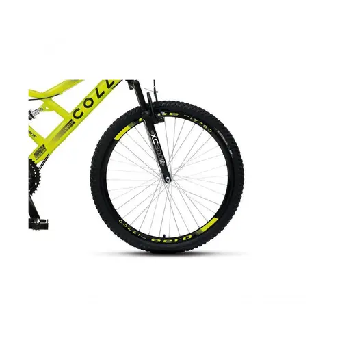 Bicicleta Colli GPS Dupla Suspensão Aro 26 Amarelo/Neon.