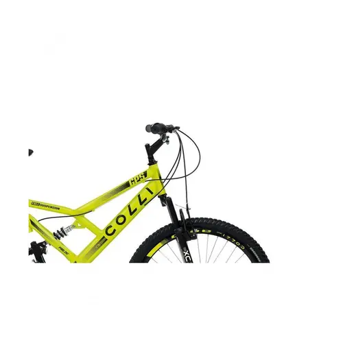 Bicicleta Colli GPS Dupla Suspensão Aro 26 Amarelo/Neon.